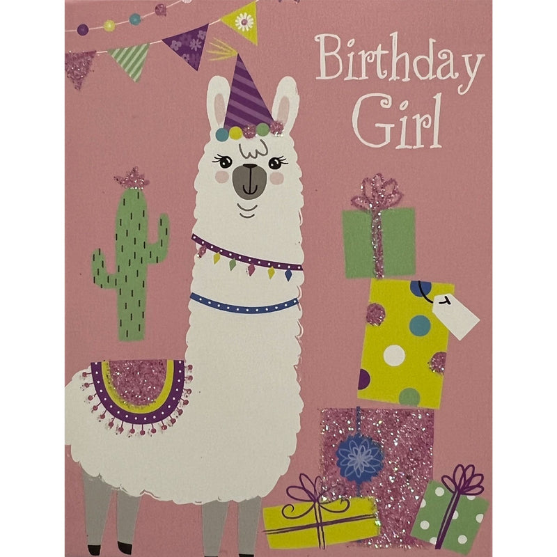 Mini Birthday Card | Birthday Girl - Llama