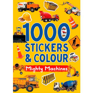 1000 Stickers and Colouring | Mighty Machines