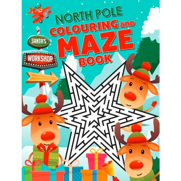 North Pole Colouring And Maze Book