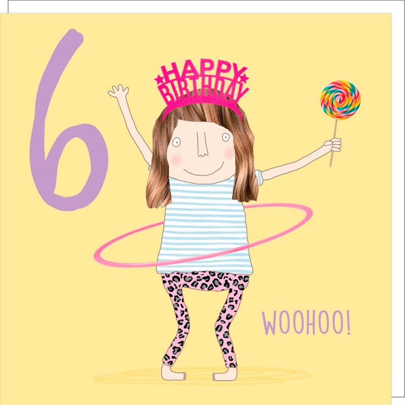 Rosie Made A Thing | Birthday Card -Hula Hoop Woohoo! Six