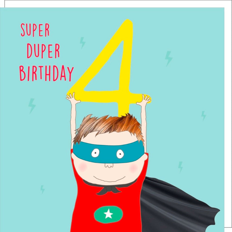 Rosie Made A Thing | Birthday Card - Super Duper Birthday Four