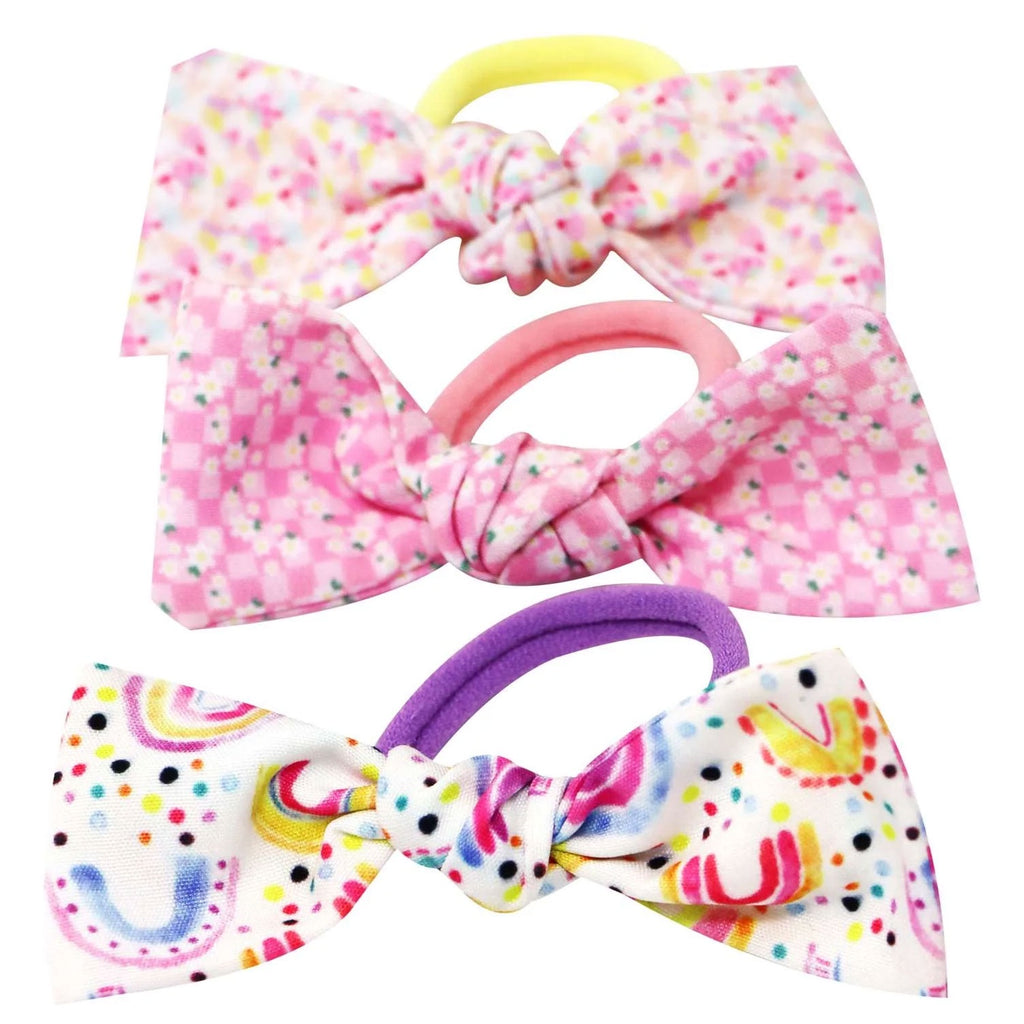 Pink Poppy | Sweet N Cute Knotted Bow Hair Elastics - 3 Piece