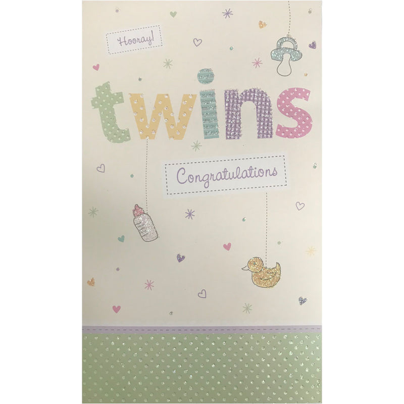 New Baby Card | Twins