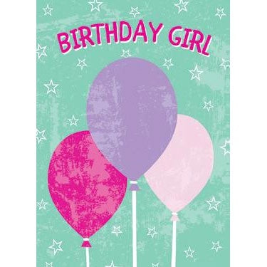 Birthday Card | Birthday Girl Balloons