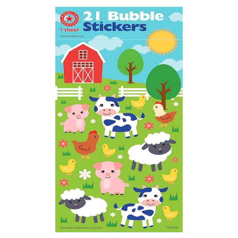 Sticker Sheet |30 Puff Stickers - Farm Animals