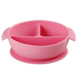 Avanchy |Silicone Baby Divided Bowl - Pink